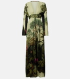 Johanna Ortiz Printed silk maxi dress