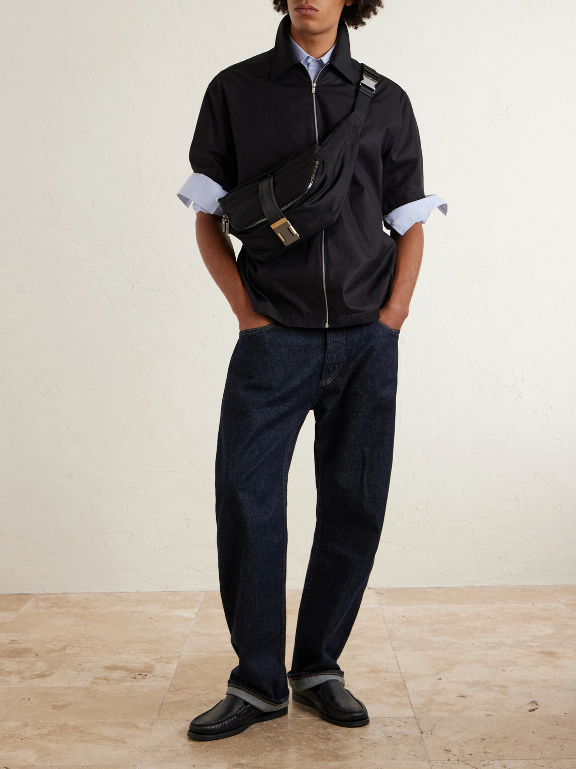 Christian Louboutin - Nox Leather-Trimmed Nylon Belt Bag