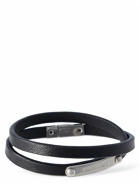 SAINT LAURENT - Sl Double Wrap Leather Bracelet