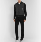 TOM FORD - Slim-Fit Merino Wool and Quilted Shell Down Cardigan - Black