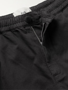 FOLK - Loom Garment-Dyed Cotton-Canvas Shorts - Black - 1