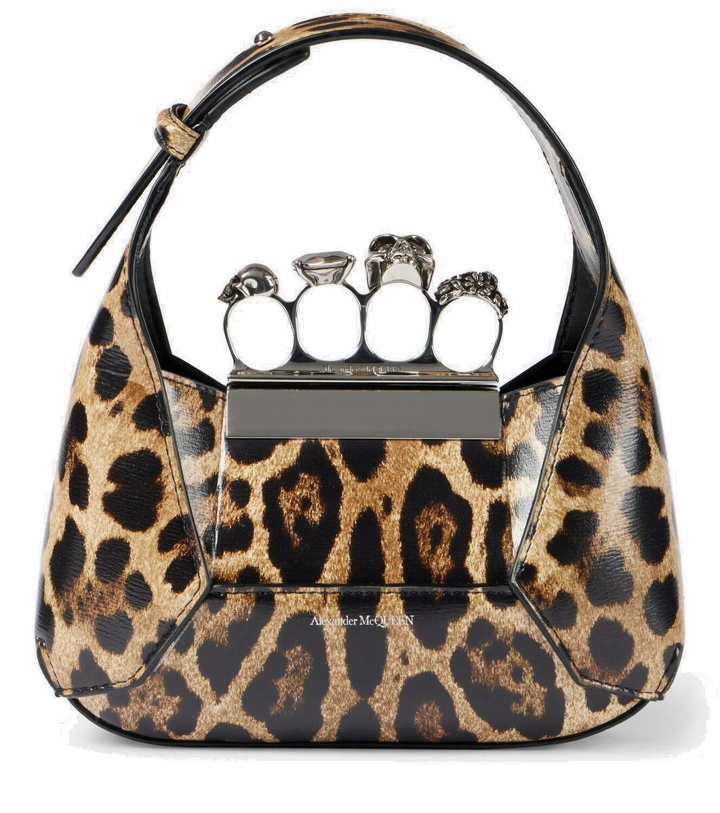 Photo: Alexander McQueen Jewelled Small leopard-print tote bag
