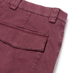 Brunello Cucinelli - Stretch-Cotton Cargo Trousers - Men - Burgundy