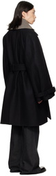 EGONlab Black Long Raglan Coat