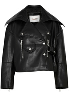 Nanushka Ado Regenerated Leather Jacket Black