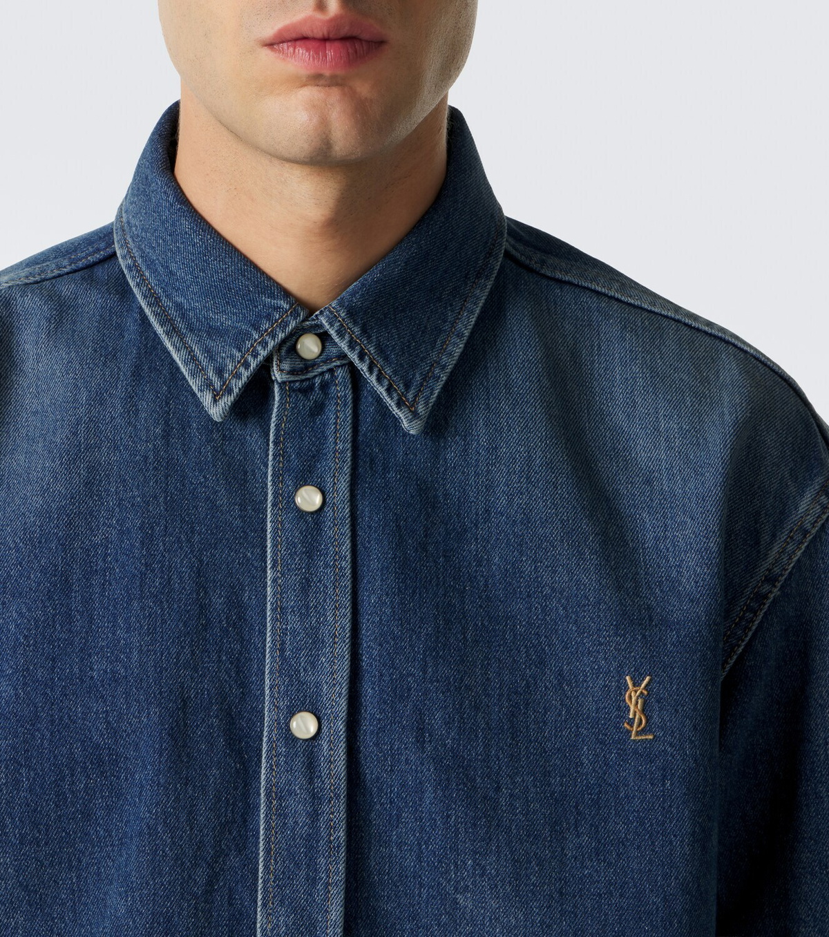 Saint Laurent Cassandre denim shirt