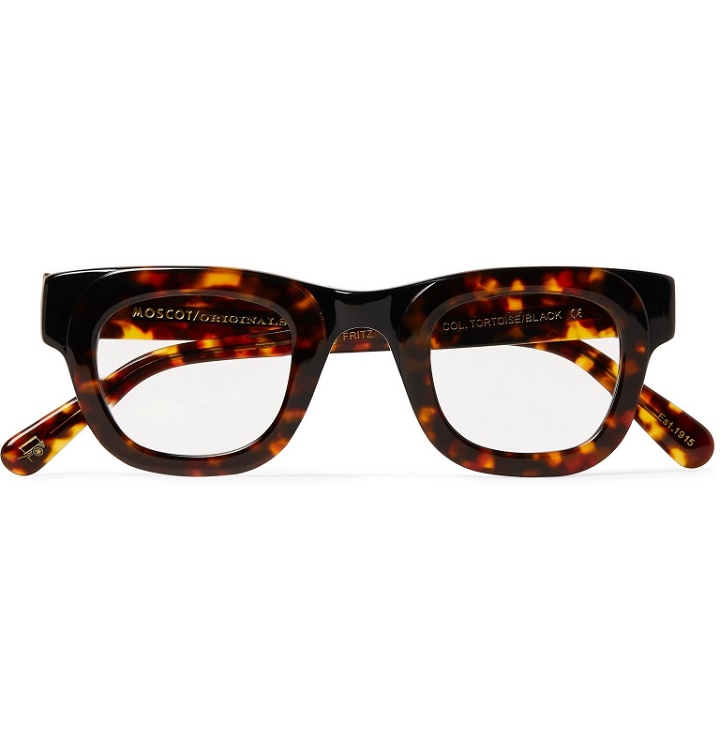 Photo: Moscot - Fritz Round-Frame Tortoiseshell Acetate Optical Glasses - Brown