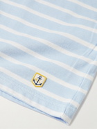 Armor Lux - Logo-Appliquéd Striped Cotton-Jersey T-Shirt - Blue