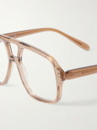 LOEWE - Slim Rectangular Aviator-Style Acetate Glasses