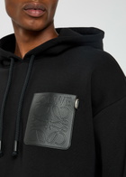 Loewe Hooded Cotton Sweatshirt Black
