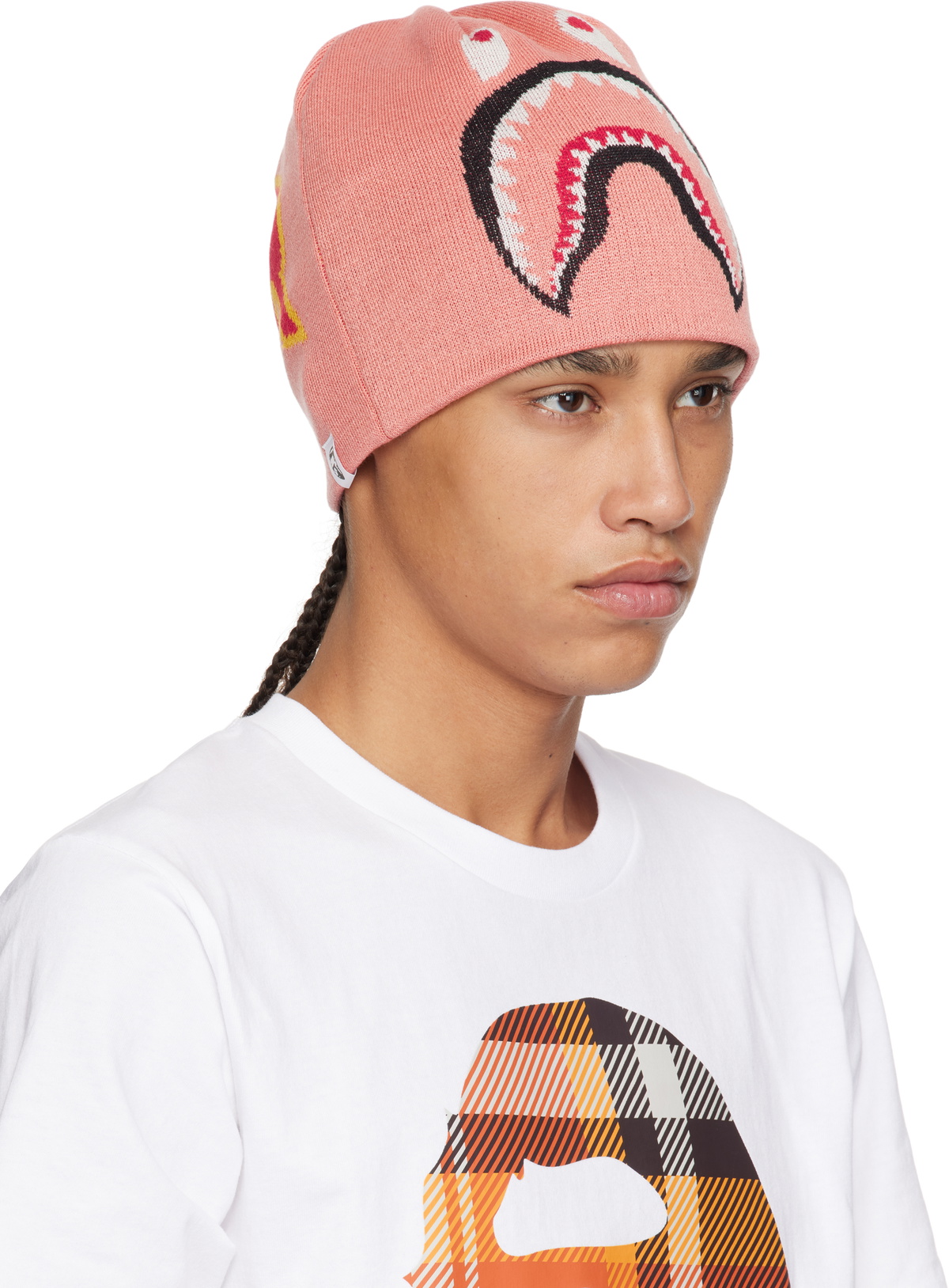 BAPE Pink 2nd Shark Knit Beanie