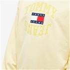 Tommy Jeans Men's Arched Logo Crew Sweat in Lemon Zest