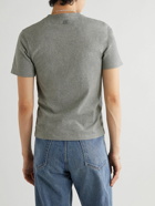 AMI PARIS - Logo-Print Cotton-Jersey T-Shirt - Gray