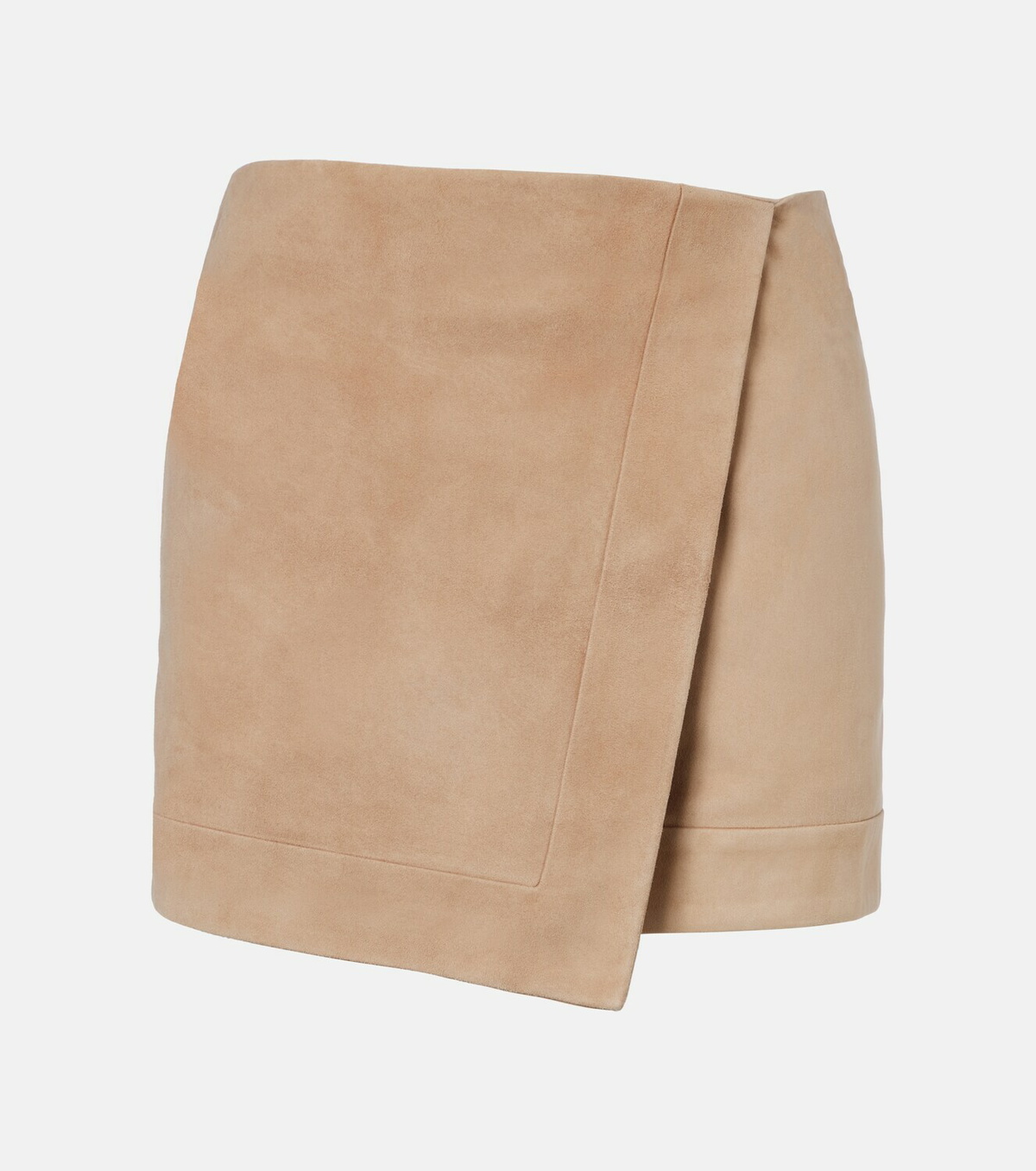 Balmain Suede wrap skirt