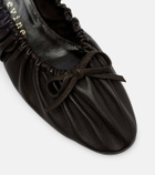 Herbert Levine Gather Around ruched leather pumps