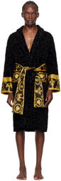 Versace Underwear Black 'I Heart Baroque' Robe