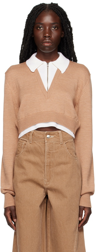 Photo: Elleme Beige Zip Collar Sweater