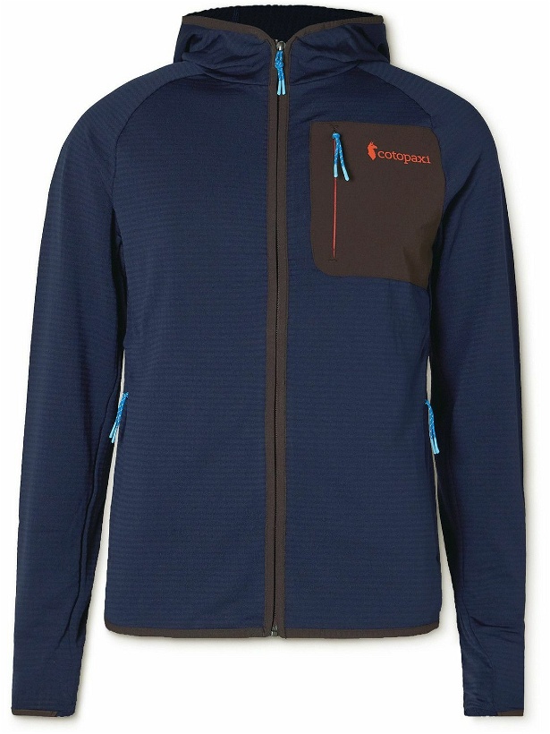 Photo: Cotopaxi - Otero Stretch Recycled-Jersey and Scuba Hoodie - Blue