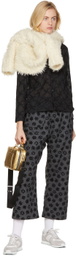 Tricot Comme des Garçons Grey Flower Flock Trousers