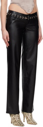 Miaou Black Marco Faux-Leather Pants