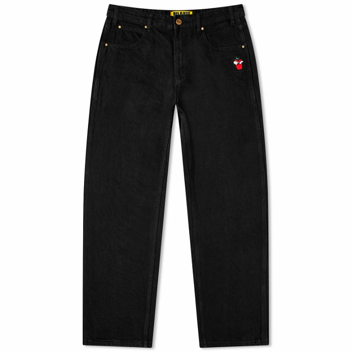 Photo: Butter Goods Men's Big Apple Relaxed Denim Jeans in Washed Black