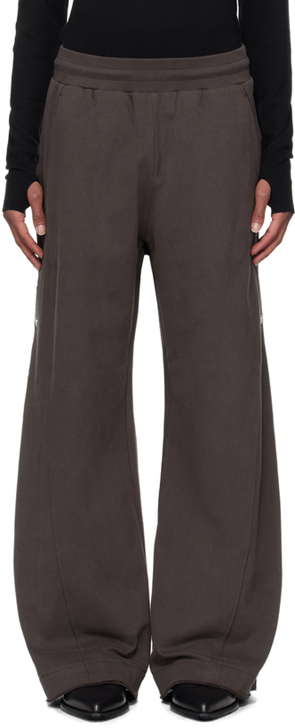 Photo: NULLUS Brown Whale Fin Snap-On Sweatpants