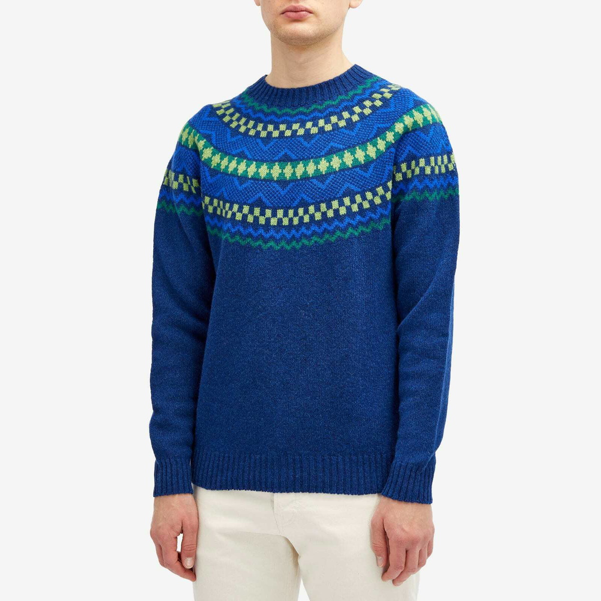 Country Of Origin Men's Soho Fairisle Knit Jumper in Cosmic