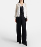 Oscar de la Renta Embroidered virgin wool cardigan