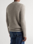 Inis Meáin - Moss Ribbed Baby Alpaca Sweater - Neutrals