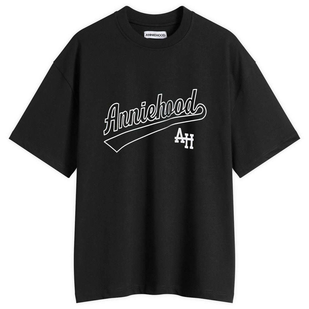 ANNIE HOOD Men's Baseball T-Shirt in Black