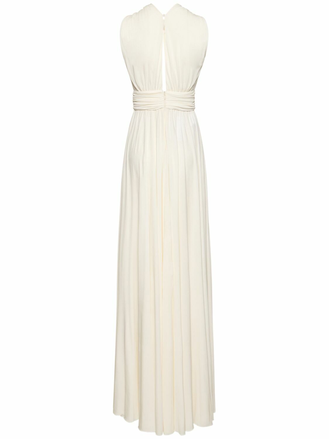 GIAMBATTISTA VALLI - Cotton Jersey Halter Neck Long Dress Giambattista Valli