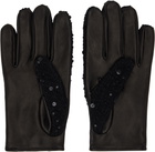 Ernest W. Baker Black Sequin Driving Gloves