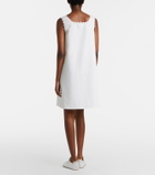 Miu Miu Embroidered cotton and linen minidress