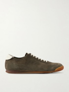Officine Creative - Hazel 001 Leather-Trimmed Suede Sneakers - Green