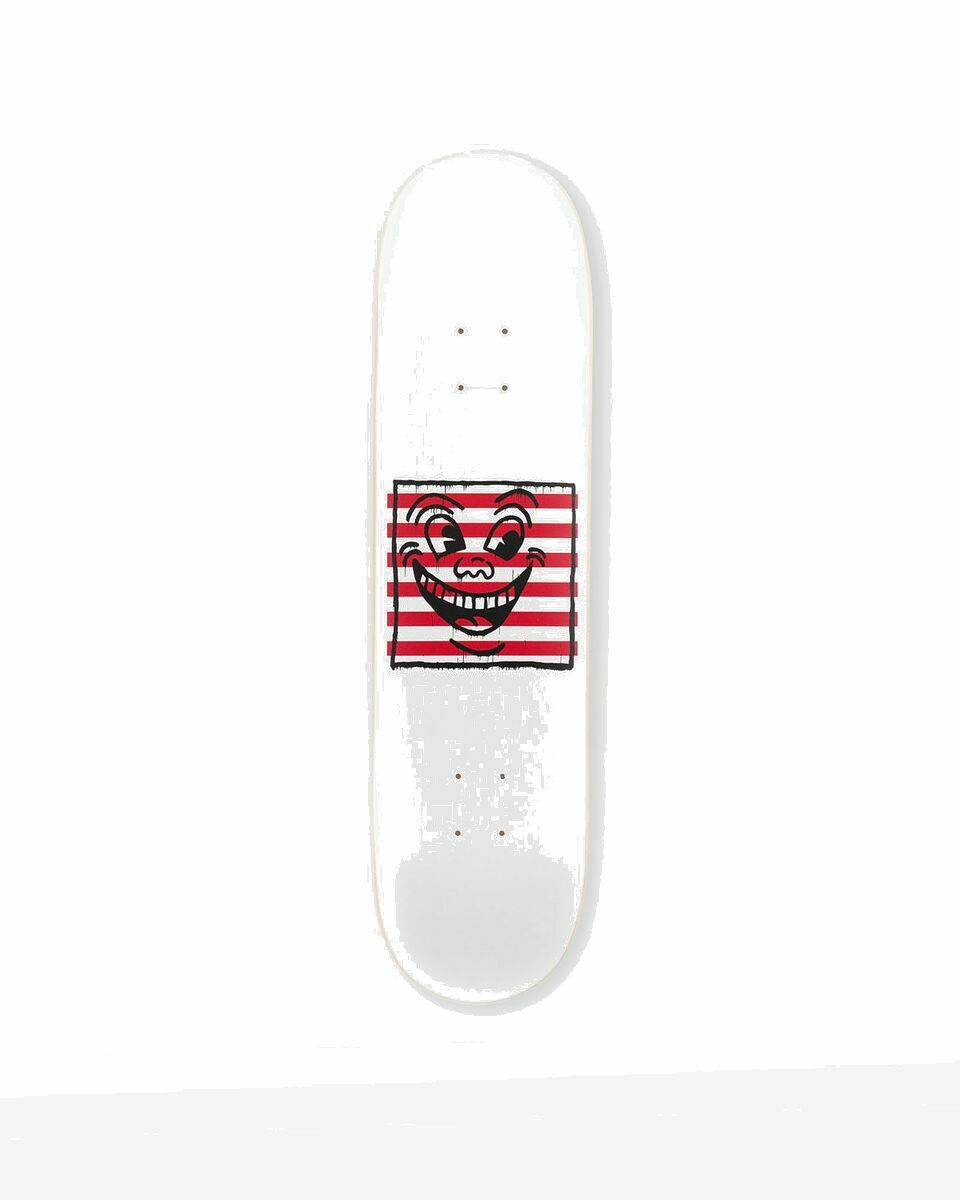 Photo: The Skateroom Keith Haring Untitled (Smile On Stripes) Deck Multi - Mens - Home Deco