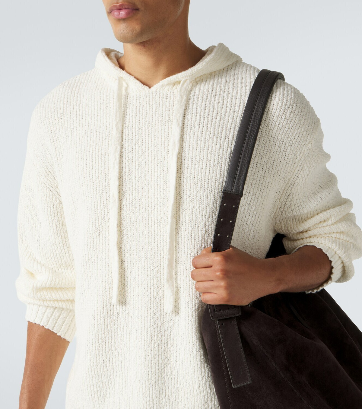 Commas Knitted cotton hoodie