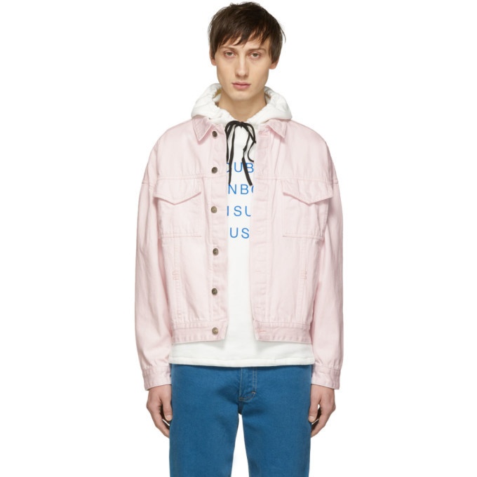 Photo: Double Rainbouu Pink Denim Oversized Double Jacket