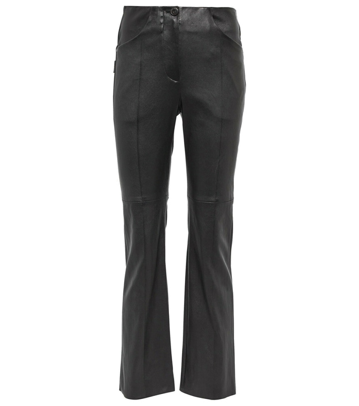 Photo: Brunello Cucinelli - Mid-rise leather pants