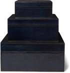 Ben Soleimani - Set of Three Leather Boxes - Blue