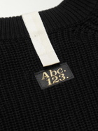 Abc. 123. - Logo-Embroidered Ribbed Cotton Sweater - Black