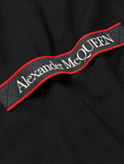 Alexander McQueen - Logo Webbing-Trimmed Cotton-Jersey T-Shirt - Black