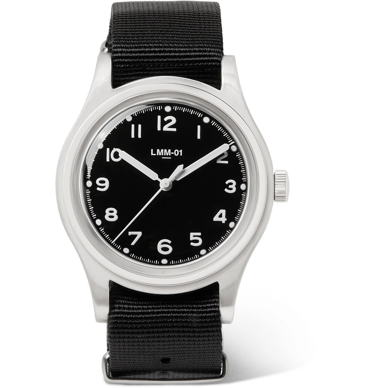Merci - LMM-01 Field 38mm Stainless Steel and NATO Webbing Watch - Black