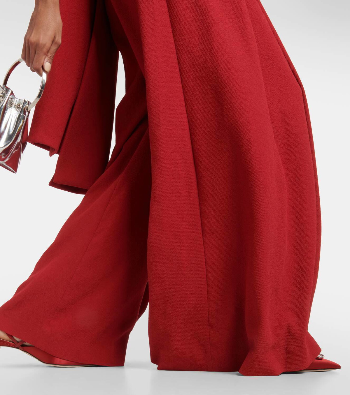 Emilia Wickstead Charmaine caped crêpe wide-leg jumpsuit