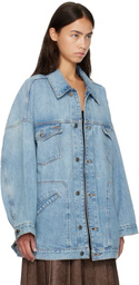 Diesel Blue Oversized Workwear Denim Jacket