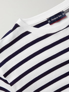 ARMOR LUX - Slim-Fit Striped Cotton-Jersey T-Shirt - White