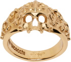 Emanuele Bicocchi Gold Small Skull Ring