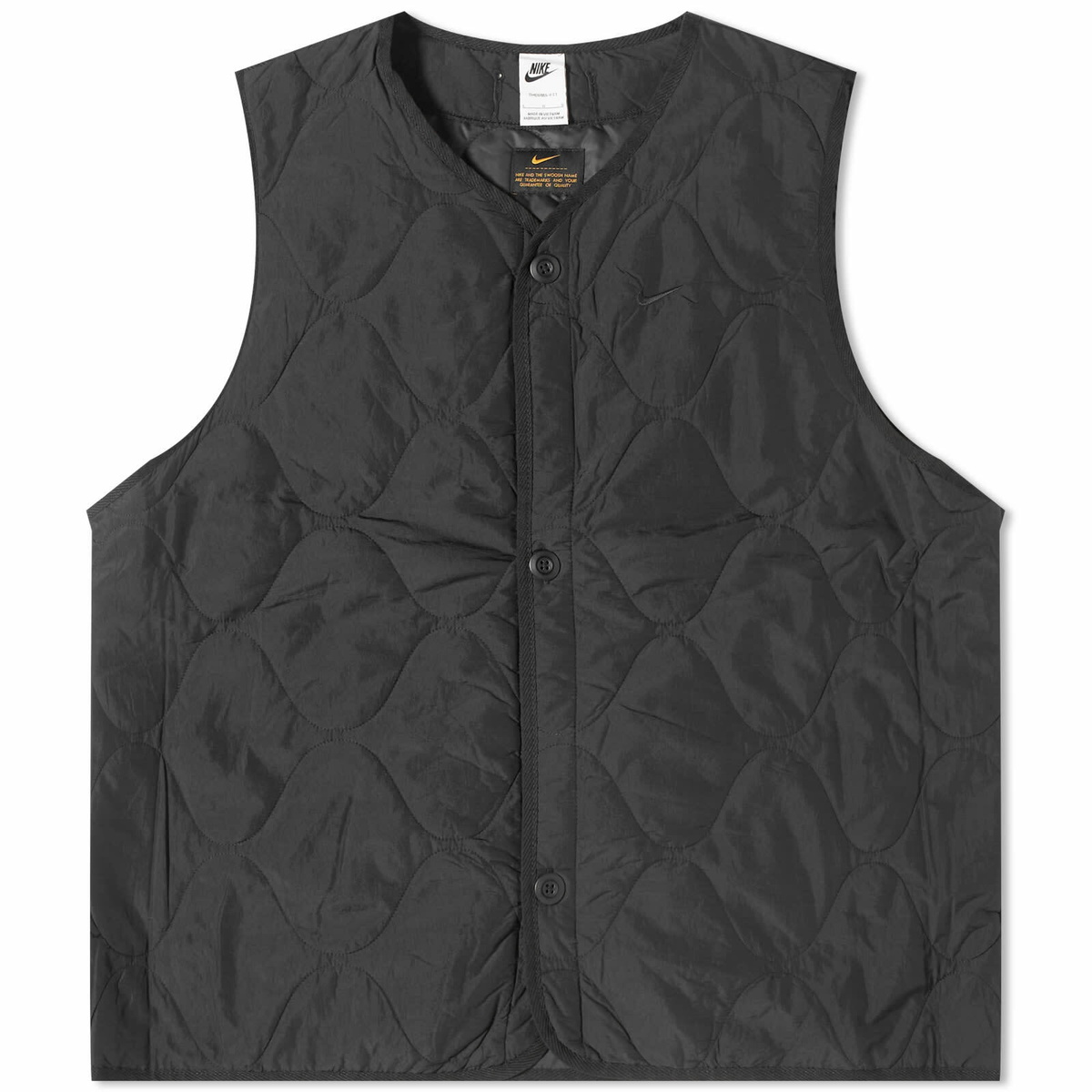 Nike Men's Life Woven Insulated Military Vest in Black Nike