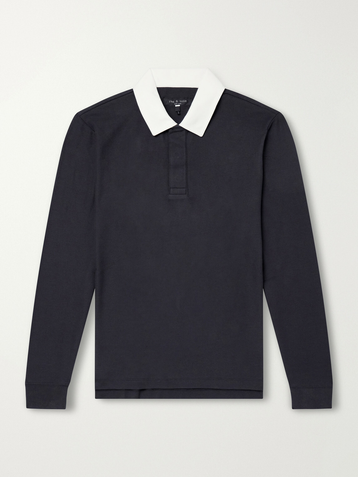 Rag & Bone - Cotton-Piqué Polo Shirt - Black