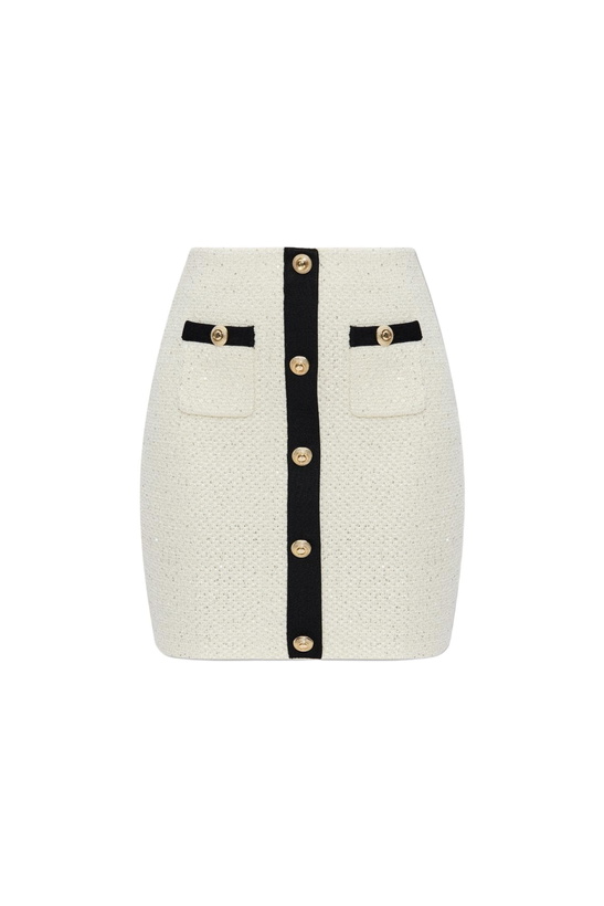 Photo: self-portrait Self Portrait Skirt With Shimmering Appliqués