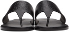 Loewe Black Anagram Flip Flops